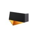QAZQA, Design Wandleuchte schwarz mit Gold - Fold