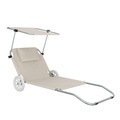 undefined, Liegestuhl SALINE mit Rollen beige