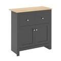 undefined, Sideboard ARLES 79 x 35 x 80 cm anthrazit