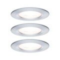 Paulmann, Paulmann 3er Spot Nova rund, IP44, dimmbar, Alu