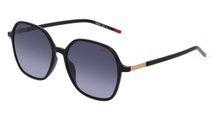 HUGO, HUGO HG 1236/S Damen-Sonnenbrille Vollrand Achteckig Kunststoff-Gestell, Schwarz