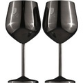 Berlinger, Berlinger - Edelstahl Weingläser 2 Stück Matte Black Collection, One Size