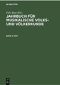 De Gruyter, Jahrbuch für musikalische Volks- und Völkerkunde / 1970