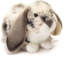 Hermann Teddy, Hermann Teddy Kuscheltier WIDDERKANINCHEN liegend (30cm) in grau/weiß