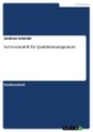 undefined, Servicemodell für Qualitätsmanagement