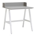 Momax, Schreibtisch Emmelie Grau/weiss 80/54-85/60 cm Grau, Weiss