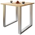 undefined, Schreibtisch, rechteckig, Bügelfuß, B 800 x T 500 x H 760 mm, Sonoma Eiche/silber