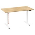 MID.YOU, Schreibtisch E-Lona 110/80/71 cm Weiss, Sonoma Eiche