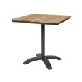 Gardenson, Gartentisch Mood 70/70/74 cm Holz Anthrazit, Naturfarben quadratisch