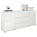 P & B, Sideboard Vera Weiss Hochglanz  150/67,9/39,5 cm 3 Schublade(n)