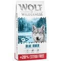 Wolf of Wilderness, 12 + 2,4 kg gratis! Wolf of Wilderness Adult 14,4 kg - Blue River Lachs neue Rezeptur