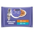 Purina One, Sparpaket PURINA ONE 8 x 85 g - Sensitive Huhn und Thunfisch