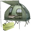 Semptec, Semptec Urban Survival Technology 4in1-Doppelzelt, Feldbett, 2 Winterschlafsäcke, Matratze, Sonnenschutz