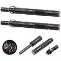 Pearl, Pearl 2er-Set 3in1-Feuerstarter, Notfall-Pfeife & Kompass, Aluminium-Gehäuse