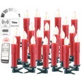Lunartec, Lunartec FUNK-Weihnachtsbaum-LED-Kerzen mit Fernbedienung, 20er-Set, rot