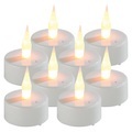 Lunartec, Lunartec 8er-Set LED-Teelichter mit Luftzugsensor und beweglicher Flamme