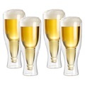 Infactory, infactory Doppelwandiges Bierglas 0,33 l im 4er-Set