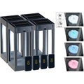 Lunartec, Lunartec 4er-Set Outdoor-Solar-Laterne, RGB+W-LEDs, Fernbedienung, 80 lm, 1 W