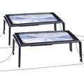 AGT, AGT 2er-Set XXL-Leselupe mit 3-facher Vergrösserung, 4 LEDs und Klappstände