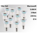 Luminea, Luminea 10er-Set LED-Spots, Sockel E14, 3 Watt, 230 Lumen, warmweiss (3000 K)