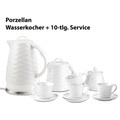 Rosenstein & Söhne, Rosenstein & Söhne Porzell-Wasserkocher WSK-270.rtr, 1,7 l, 1500W mit Kaffee-/Tee-Service