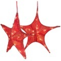 Britesta, Britesta 2er-Set faltbare Weihnachtssterne, LED-Beleuchtung, glitterrot, Ø 65cm