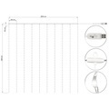 Lunartec, Lunartec RGB-LED-Lichtervorhang, 300 LEDs, Fernbedienung, 3x3 m, 2er