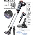 Sichler Haushaltsgeräte, 3in1-Zyklon-Hand- & Bodensauger mit Wisch-Aufsatz, 20 kPa, HEPA-Filter