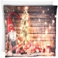 Infactory, Kuscheldecke mit Weihnachtsmotiv und 10 warmweissen LEDs, 150 x 140 cm / Weihnachtsdecke