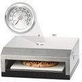Rosenstein & Söhne, Rosenstein & Söhne Pizzaofen-Grillaufsatz mit Steinplatte & Temperaturanzeige bis 300 °C