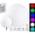 Lunartec, Lunartec Solar-LED-Leuchtkugel mit Fernbedienung, RGBW, 60 Lumen, IP67, Ø 30 cm