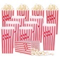 Infactory, infactory 12er-Set wiederverwendbare Popcorn-Boxen, 2 Liter, rot-weiss gestreift
