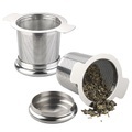 Rosenstein & Söhne, Rosenstein & Söhne 2er-Set Premium-Edelstahl-Teesieb Micro-Geätzt mit Deckel für Tassen