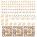 Infactory, infactory 132-teiliges Strohschmuck-Set für den Weihnachtsbaum, 7 Formen
