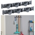 AGT, AGT 2er-Set Wandhalter-Leiste für Besen, Wischmopp, Gartengeräte & Co.