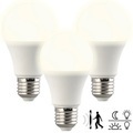 Luminea, Luminea 3er-Set LED-Lampen, Lichtautomatik, Radarsensor, 806 lm, E27, warmweiss