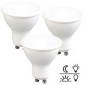 Luminea, Luminea 3er-Set LED-Spot GU10 mit Lichtsensor, weiss 4000 K, 5 Watt, 300 Lumen