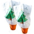 Infactory, infactory 2er-Set Winterschutz-Haube "Weihnachtsbaum" für Pflanzen, 110 x 120 cm