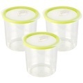 Rosenstein & Söhne, Rosenstein & Söhne Runde Vakuumierdose mit 1 Liter Volumen, 14,2 x 12,3 cm, 3er-Set