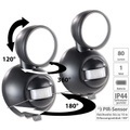 Luminea, 2er-Set kabellose LED-Außenleuchten, PIR-Bewegungsmelder, 1 W, 80lm
