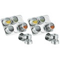 Rosenstein & Söhne, Rosenstein & Söhne 2er-Set Magnetisches Gewürzboard mit 6 Gewürzstreuern