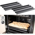 Rosenstein & Söhne, Rosenstein & Söhne 2er-Set Baguette-Backbleche aus Karbonstahl, Anti-Haft-beschichtet