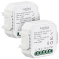 Luminea Home Control, Luminea Home Control 2er-Set WLAN-Unterputz-2-Kanal-Lichtschalter & -Dimmer, App