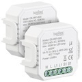 Luminea Home Control, Luminea Home Control 2er-Set WLAN-Unterputz-Lichtschalter, App, für Siri, Alexa&Google Ass.