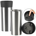 Rosenstein & Söhne, Rosenstein & Söhne 2er-Set Edelstahl-Isolierbecher mit Quick-Press-Verschluss, 360 ml
