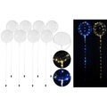 Pearl, Pearl 8er-Set Luftballons mit Lichterkette, 40 weisse & 40 Farb-LEDs, Ø 25 cm