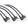 Callstel, Callstel 3er-Set Lade-& Datenkabel USB auf Lightning, zweiseitige Stecker, 100m