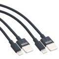 Callstel, Callstel 2er-Set Lade-& Datenkabel USB auf Lightning, zweiseitige Stecker, 100m
