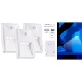 Lunartec, Lunartec 3er-Set LED-Treppenleuchten & Nachtlichter mit PIR-Bewegungssensor