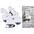 VisorTech, VisorTech 4er-Set Dome-Überwachungskamera-Attrappen, durchsichtige Kuppel